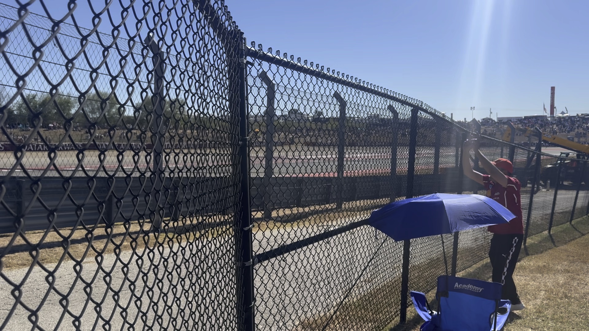 Chain link temporary fence panels on a construction site in Chesapeake